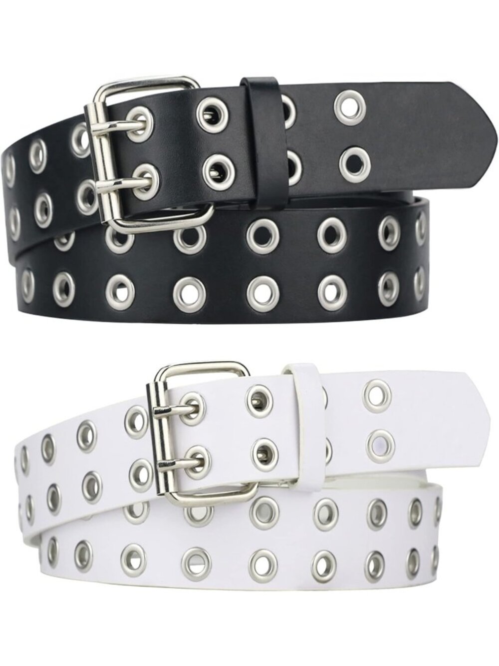 Grommet Leather Belt - Y2K Goth Studded Style for Women, Men & Teens